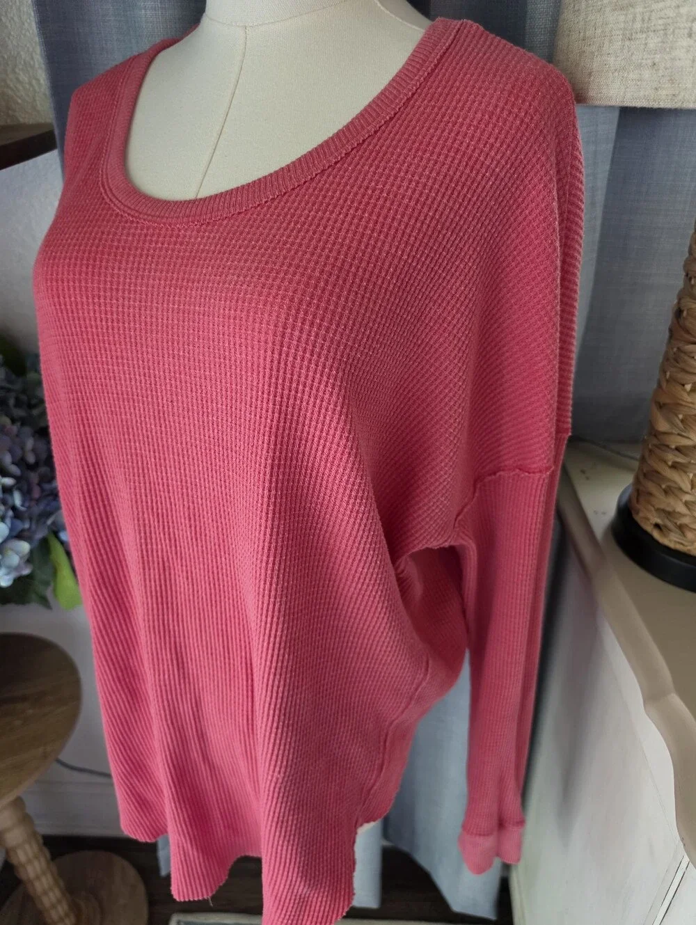Free People Waffle Knit Top